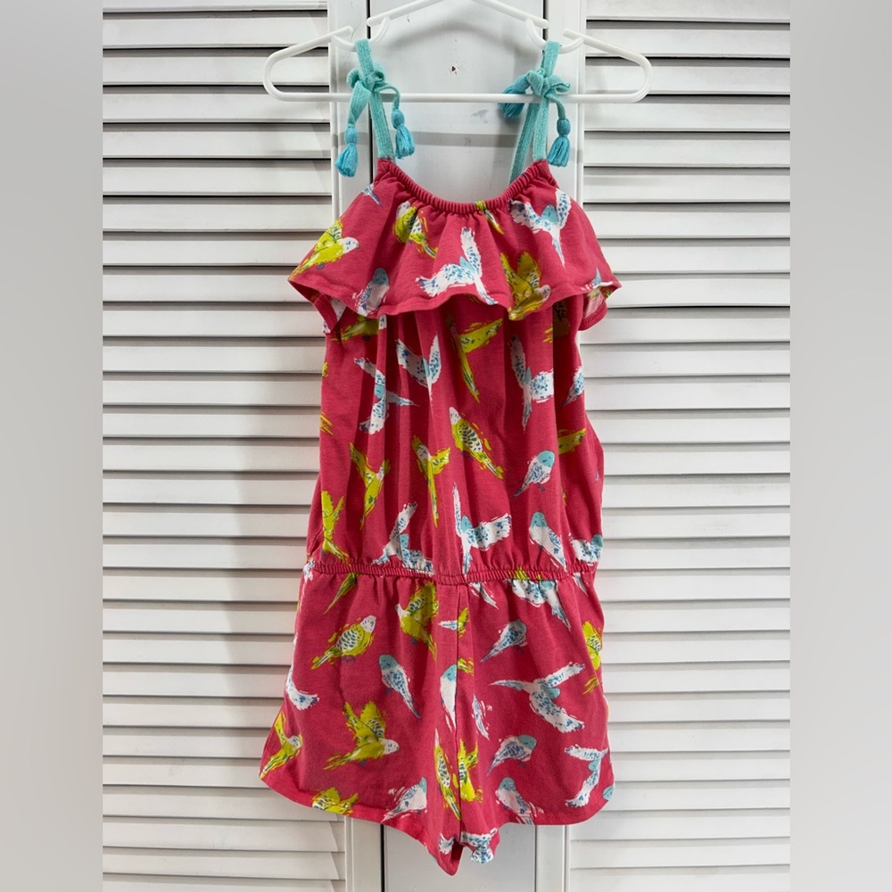 Hatley size 8 Pink Romper with Bird Design